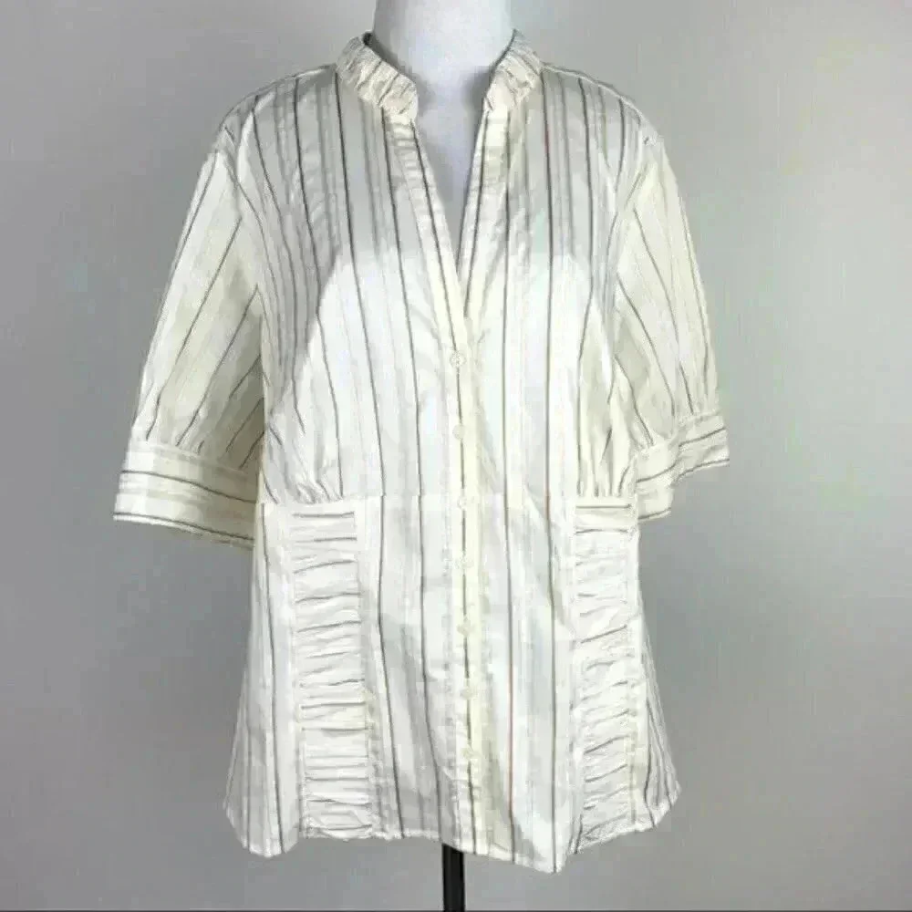 Lane Bryant top size 14/16 Multicolored pinstriped